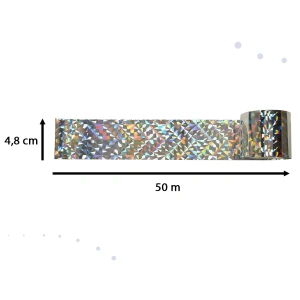 ODSTRASZACZ PTAKÓW TAŚMA ODBLASKOWA ODSTRASZAJĄCA PTAKI 4,8CM X 50M