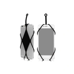 UNIWERSALNA SILIKONOWA SMYCZ NA TELEFON KOMÓRKOWY - Czarna